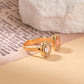 Natural Stone Zircon Ring [304 Stainless Steel 18K Gold Plated]