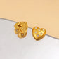 Heart Shape Rhinestones Earrings [304,316 Stainless Steel,18K Gold Plated]