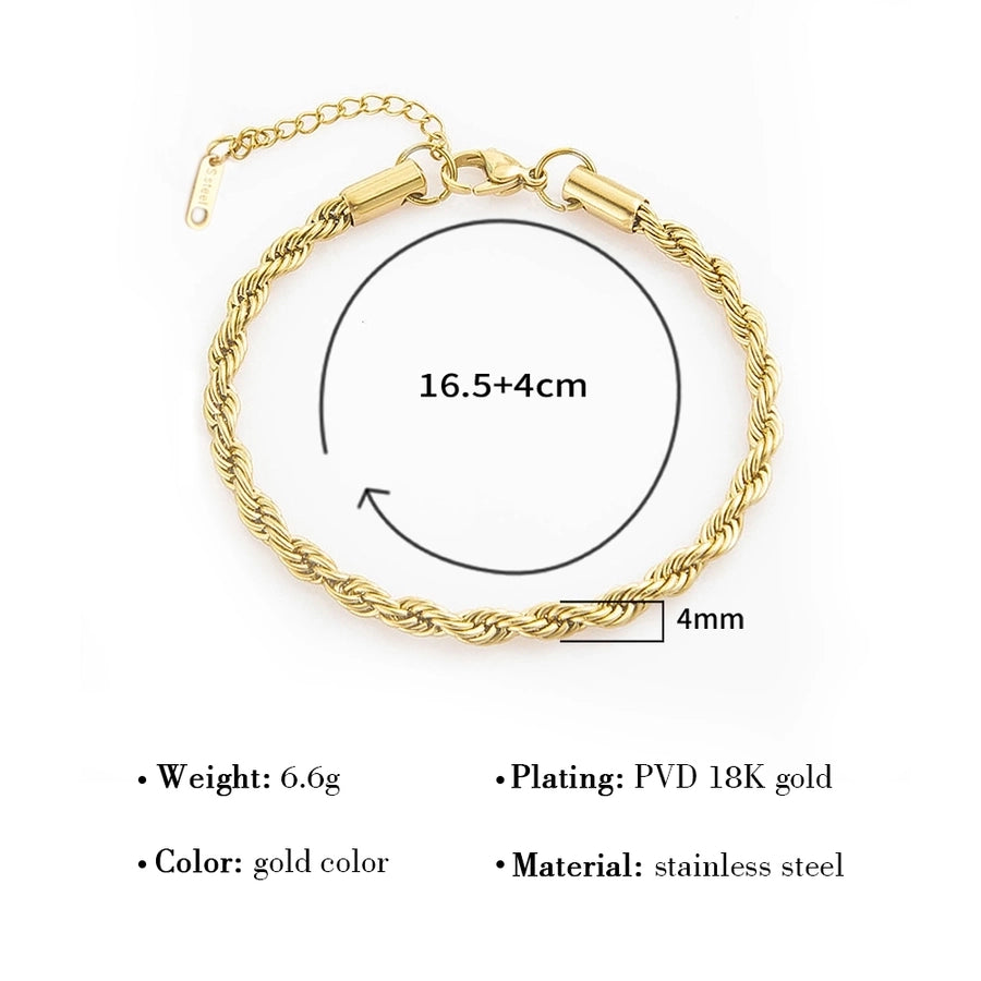 Chain Zircon Bracelets [304 Stainless Steel]