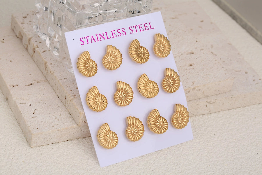 6 Pairs Simple Style Earrings Sets [304 Stainless Steel]