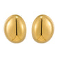 Oval Stud Earrings [316 Stainless Steel,18K Gold Plated]