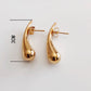 Small Water Droplets Earrings [304 Stainless Steel,18K Gold Plated]