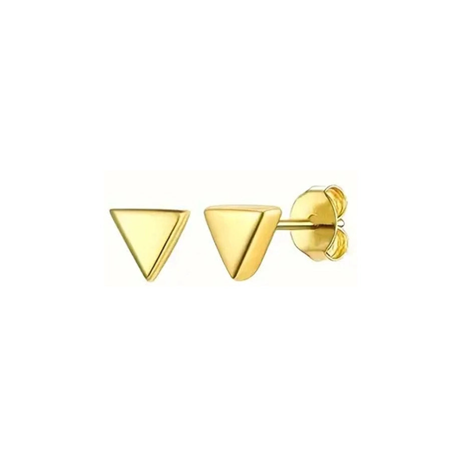 Star Round Heart Shape Stud Earrings [304 Stainless Steel, 18K Gold Plated]