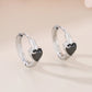 Commute Heart Shape Colored Rhinestone Earrings [304 Stainless Steel,18K Gold Plated]