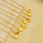 Letter Heart Shape Pendant Necklace [304 Stainless Steel,18K Gold Plated]