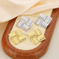 Big Square Earrings [304 Stainless Steel, 18K Gold Plated]