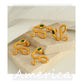 Snake Rhinestones Earrings [304 Stainless Steel,18K Gold Plated]