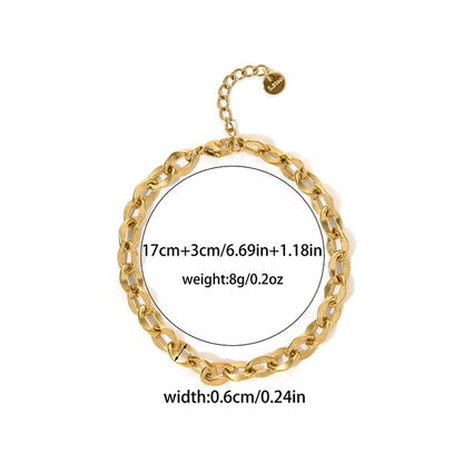 Chain Bracelets [304 Stainless Steel,14K Gold Plated]