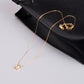 Long Square Rhinestone Pendant Necklace [304 Stainless Steel,18K Gold Plated]