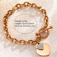 Simple Style Heart Shape 304 Stainless Steel 18K Gold Plated Artificial Rhinestones Bracelets In Bulk