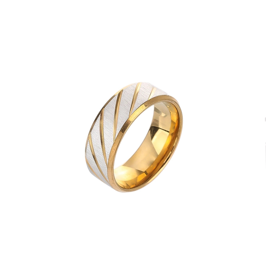 Spiral Stripe Ring [304 Stainless Steel 14K Gold Plated]