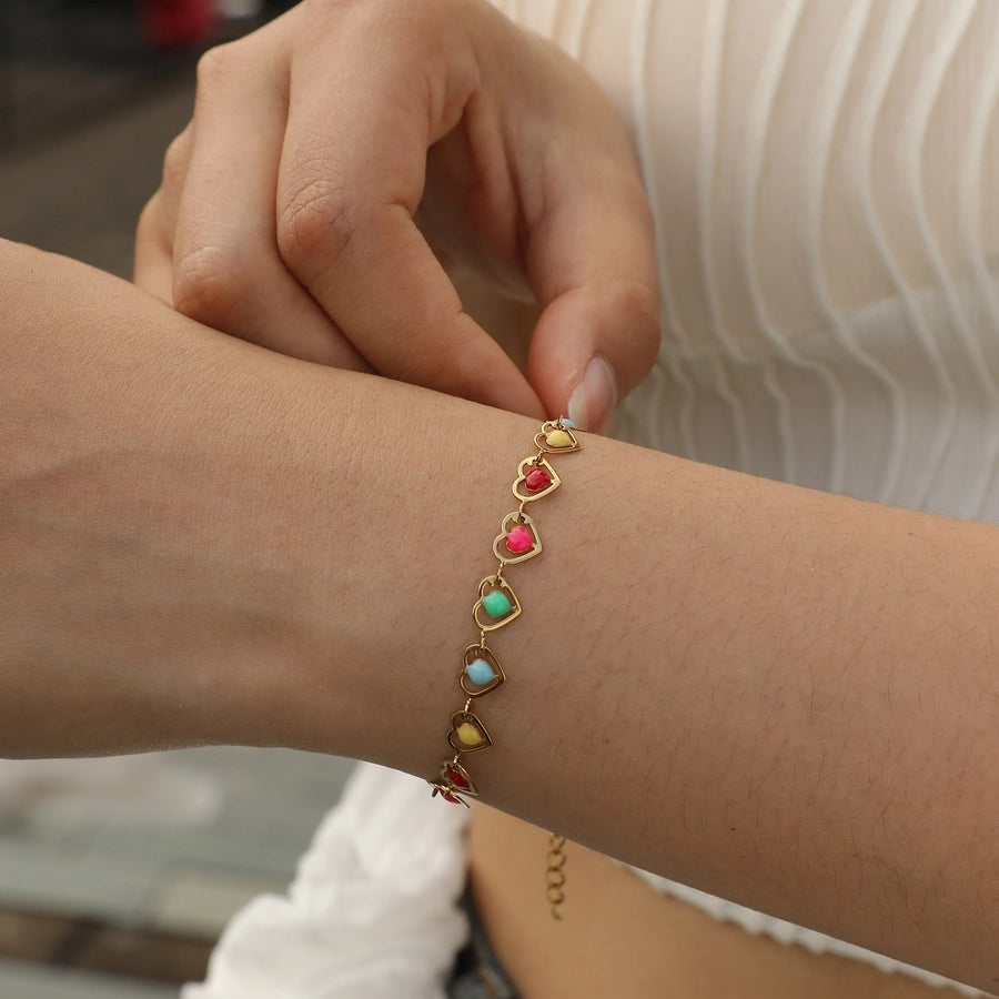 Cherry/Heart/Flower Bracelets [201 Stainless Steel]