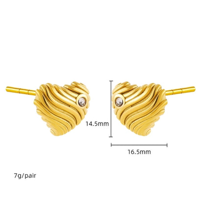 Mix Designs Earrings [Stainless Steel,18K Gold Plated]