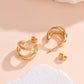 Triple Hoop Earrings [201 Stainless Steel,18K Gold Plated]