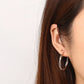 Medium Twist Hoop Earrings [304 Stainless Steel,18K Gold Plated]