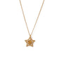 Star Zircon Necklace [304 Stainless Steel,18K Gold Plated]