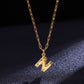 Jewelry Preppy Style Solid Color Shiny Letter 304 Stainless Steel Pendant Necklace