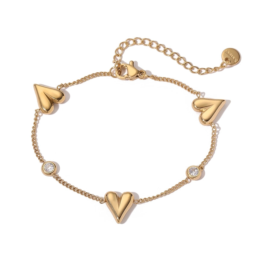 Bracelet / collier en forme de cœur [304 en acier inoxydable]