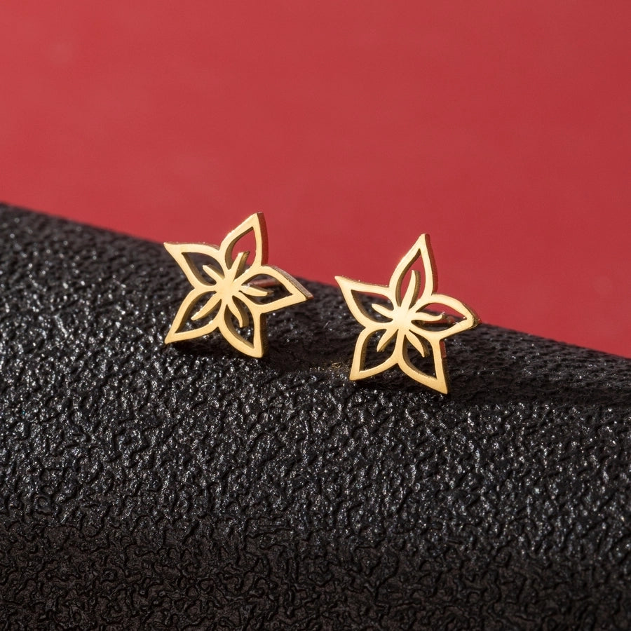 Animal Stud Earrings [304 Stainless Steel,18K Gold Plated]