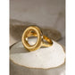 Round Hollow Ring [304 Stainless Steel, 18K Gold Plated]