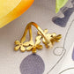 Elegant Plating Flower Ring [304 Stainless Steel 14K Gold Plated]