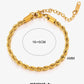 Twist Rope Chain Bracelets [304 Stainless Steel,18K Gold Plated]