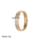 Zircon Band Ring [304 Stainless Steel]