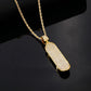 Skateboard Zircon Necklace [304 Stainless Steel Copper]