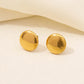 Flat Round Earrings [304 Stainless Steel,18K Gold Plated]