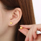 Small Heart Shape Stud Earrings [304 Stainless Steel,18K Gold Plated]