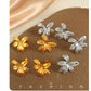 Flower Earrings [304 Stainless Steel,18K Gold Plated]