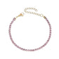 Tennis Chain Rhinestones Bracelets/Necklace [304 Stainless Steel,18K Gold Plated]