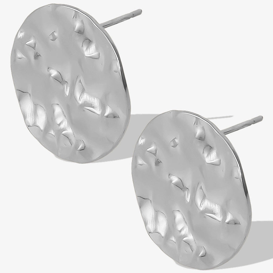 Flat Round Earrings [304 Stainless Steel]