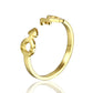 Male Female Ring [304 Stainless Steel 18K Gold Plated]