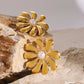 Flower Pearl Earrings [304 Stainless Steel,18K Gold Plated]