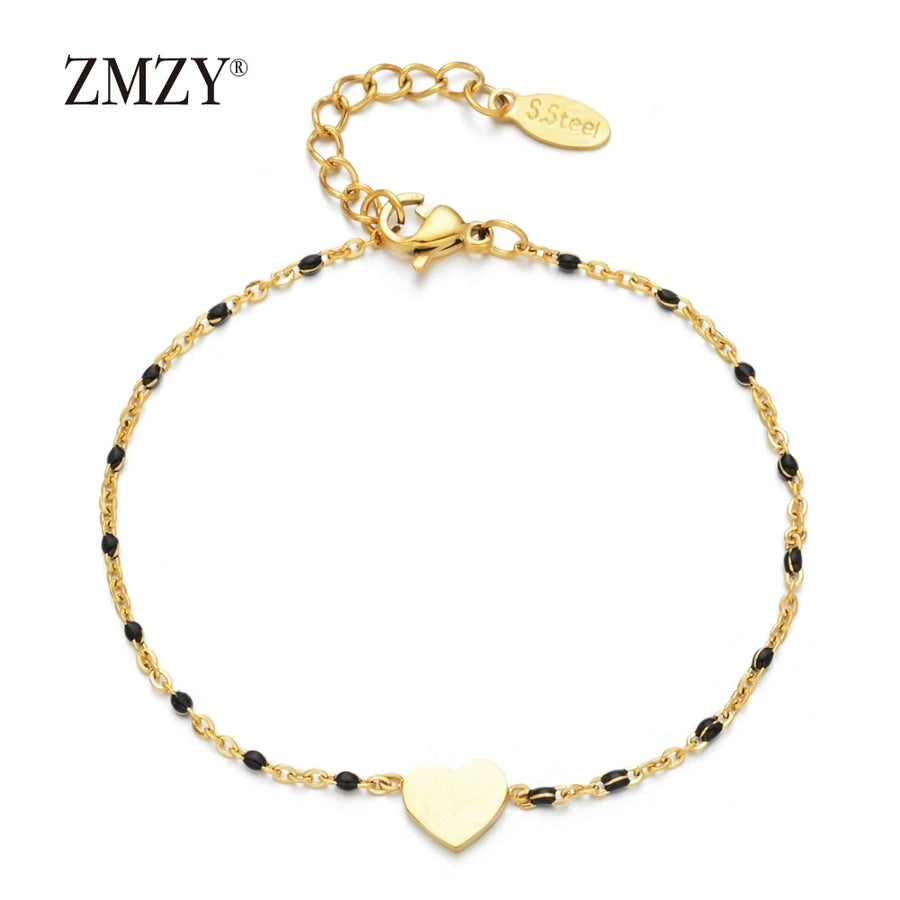 Heart Small Beads Bracelet [Stainless Steel]