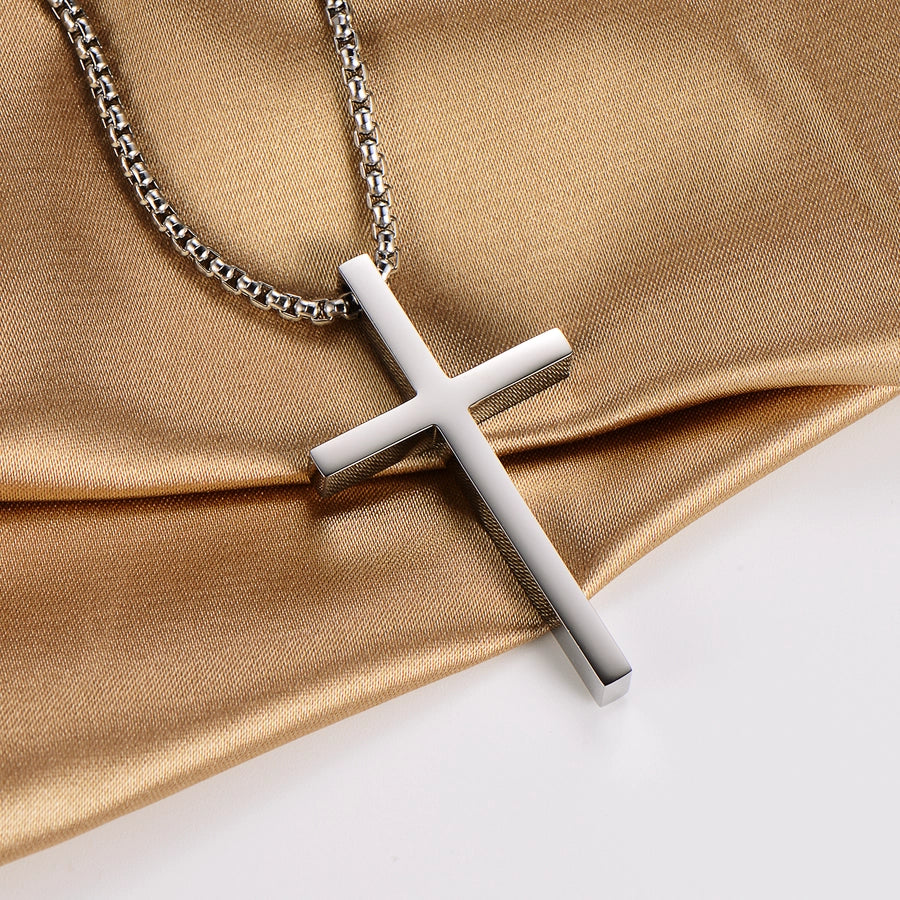 Simple Style Cross Necklace [304 Stainless Steel]