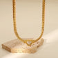 Heart Shape Snake Chain Bracelet/Necklace [304 Stainless Steel,18K Gold Plated]