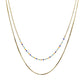 Colorful Beads Layered Necklace [304 Stainless Steel,18K Gold Plated]