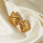 Conch Shell Earrings [304 Stainless Steel,18K Gold Plated]