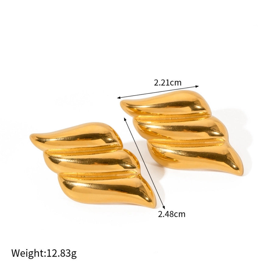 Vintage Colored Wings Earrings [304 Stainless Steel, 18K Gold Plated]