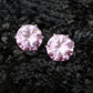 Synthetic Zirconia Stud Earrings [Stainless Steel]