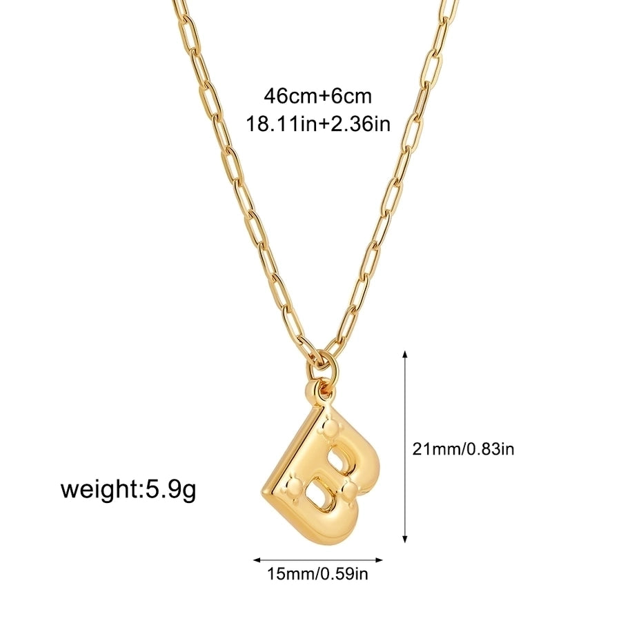 Jewelry Preppy Style Solid Color Shiny Letter 304 Stainless Steel Pendant Necklace