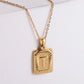 Simple Style Plating Letter Pendant Necklace [304 Stainless Steel,18K Gold Plated]