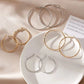 Classic Style Round Hoop Earrings [304 Stainless Steel,18K Gold Plated]