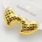 Heart Shape Earrings [304 Stainless Steel,18K Gold Plated]