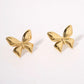 Butterfly Bow Knot Earrings [304 Stainless Steel,18K Gold Plated]