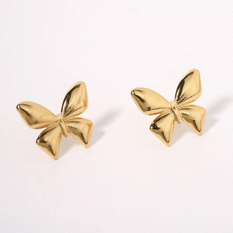 Butterfly Bow Knot øreringer [304 rustfritt stål, 18K gullbelagt]