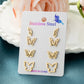 Butterfly Stud Earrings Set [304 Stainless Steel, 18K Gold Plated]