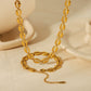 Shell Bracelet/Earrings/Necklace [304 Stainless Steel,18K Gold Plated]